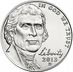 nickel 2013 Large Obverse coin
