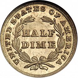 nickel 1837 Large Reverse coin