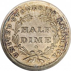 nickel 1839 Large Reverse coin