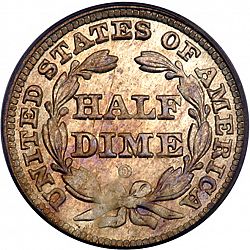 nickel 1842 Large Reverse coin