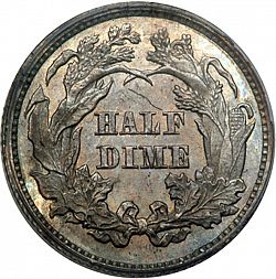 nickel 1863 Large Reverse coin