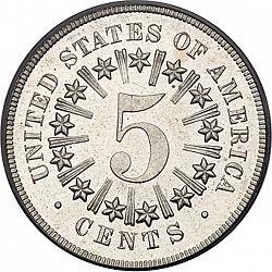 nickel 1867 Large Reverse coin