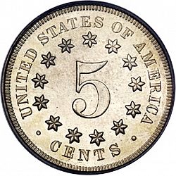 nickel 1867 Large Reverse coin