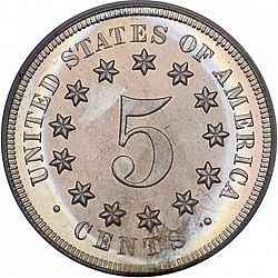 nickel 1868 Large Reverse coin