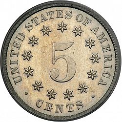 nickel 1870 Large Reverse coin