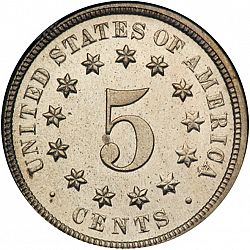 nickel 1874 Large Reverse coin
