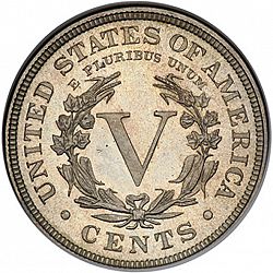 nickel 1886 Large Reverse coin