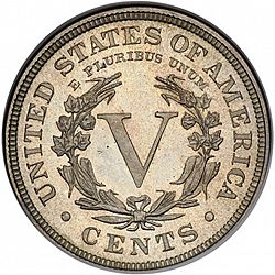 nickel 1886 Large Reverse coin