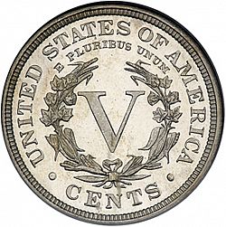 nickel 1891 Large Reverse coin