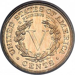 nickel 1907 Large Reverse coin