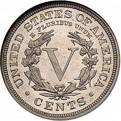 nickel 1910 Large Reverse coin