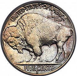 nickel 1923 Large Reverse coin