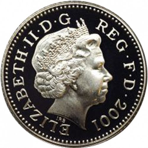 10p Obverse Image minted in UNITED KINGDOM in 2001 (1971-up  -  Elizabeth II - Decimal Coinage)  - The Coin Database