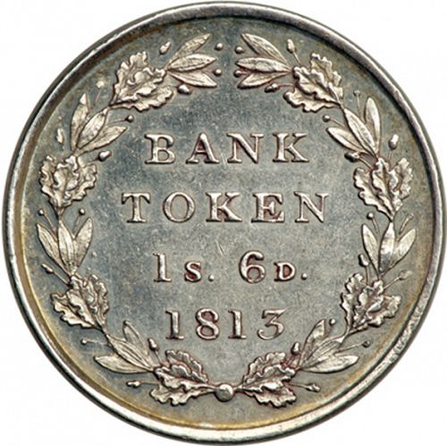 Eighteen Pence Reverse Image minted in UNITED KINGDOM in 1813 (1760-20 - George III)  - The Coin Database