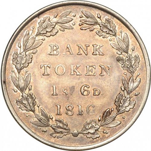 Eighteen Pence Reverse Image minted in UNITED KINGDOM in 1816 (1760-20 - George III)  - The Coin Database