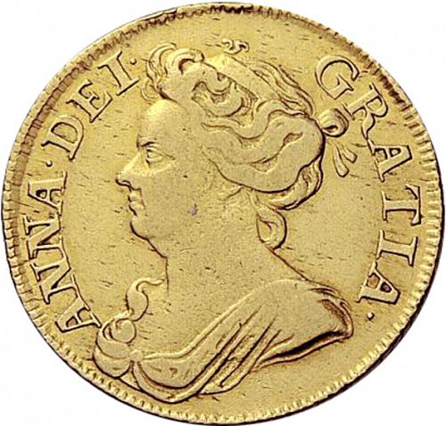 Guinea Obverse Image minted in UNITED KINGDOM in 1711 (1701-14 - Anne)  - The Coin Database