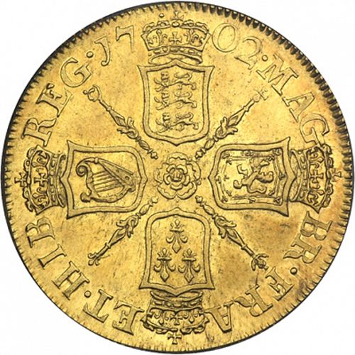 Guinea Reverse Image minted in UNITED KINGDOM in 1702 (1701-14 - Anne)  - The Coin Database