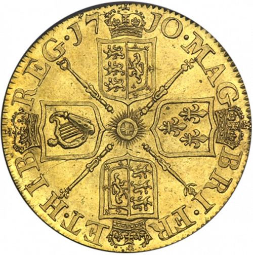 Guinea Reverse Image minted in UNITED KINGDOM in 1710 (1701-14 - Anne)  - The Coin Database