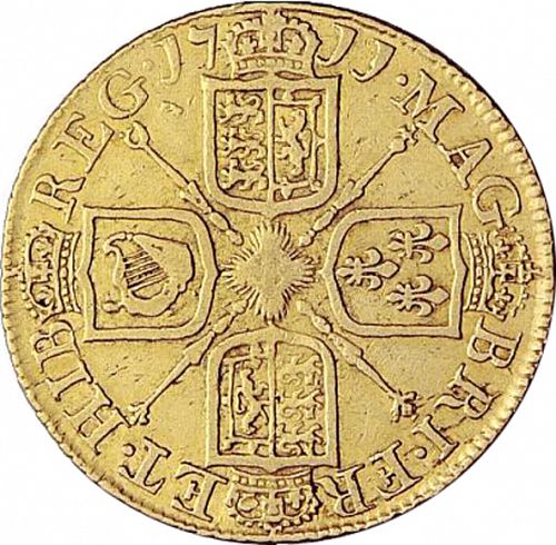 Guinea Reverse Image minted in UNITED KINGDOM in 1711 (1701-14 - Anne)  - The Coin Database