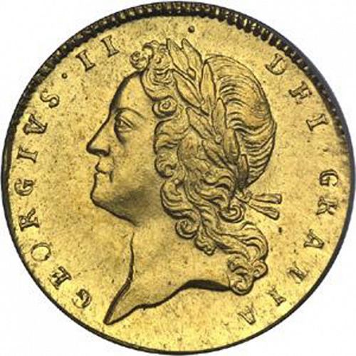 Guinea Obverse Image minted in UNITED KINGDOM in 1727 (1727-60 - George II)  - The Coin Database