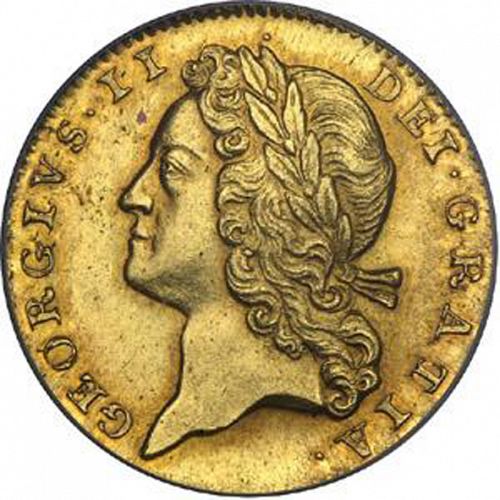 Guinea Obverse Image minted in UNITED KINGDOM in 1727 (1727-60 - George II)  - The Coin Database