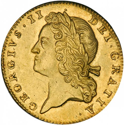 Guinea Obverse Image minted in UNITED KINGDOM in 1728 (1727-60 - George II)  - The Coin Database
