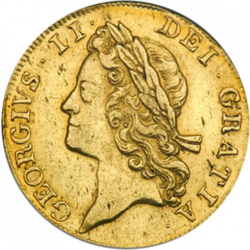 Guinea Obverse Image minted in UNITED KINGDOM in 1733 (1727-60 - George II)  - The Coin Database