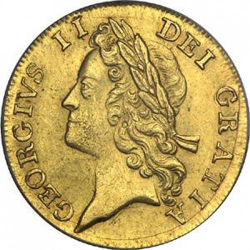 Guinea Obverse Image minted in UNITED KINGDOM in 1734 (1727-60 - George II)  - The Coin Database