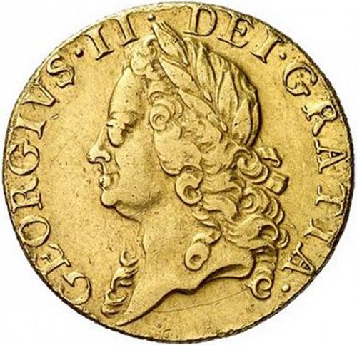 Guinea Obverse Image minted in UNITED KINGDOM in 1749 (1727-60 - George II)  - The Coin Database