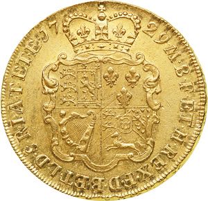 Guinea Reverse Image minted in UNITED KINGDOM in 1729 (1727-60 - George II)  - The Coin Database