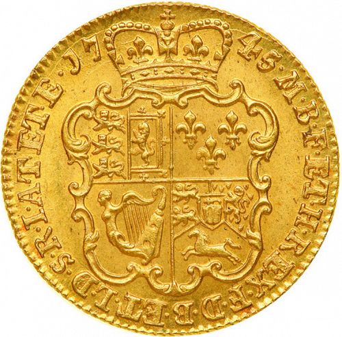 Guinea Reverse Image minted in UNITED KINGDOM in 1745 (1727-60 - George II)  - The Coin Database
