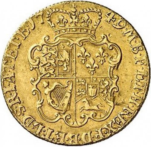 Guinea Reverse Image minted in UNITED KINGDOM in 1749 (1727-60 - George II)  - The Coin Database