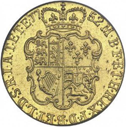 Guinea Reverse Image minted in UNITED KINGDOM in 1752 (1727-60 - George II)  - The Coin Database