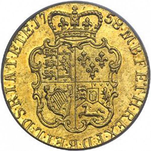 Guinea Reverse Image minted in UNITED KINGDOM in 1758 (1727-60 - George II)  - The Coin Database