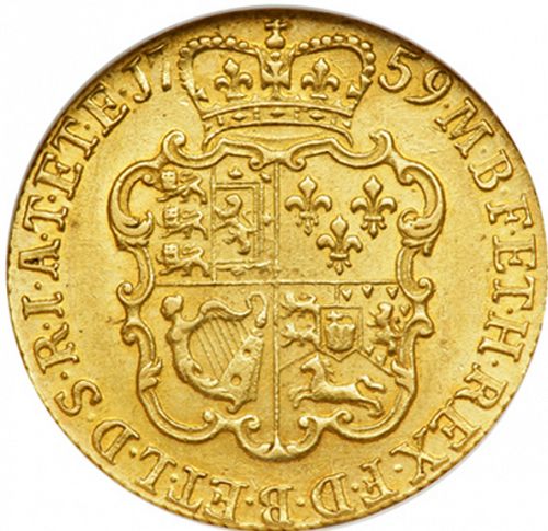 Guinea Reverse Image minted in UNITED KINGDOM in 1759 (1727-60 - George II)  - The Coin Database
