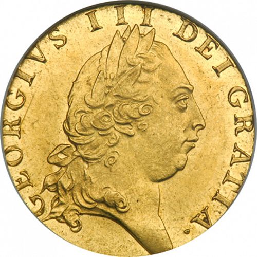Guinea Obverse Image minted in UNITED KINGDOM in 1791 (1760-20 - George III)  - The Coin Database