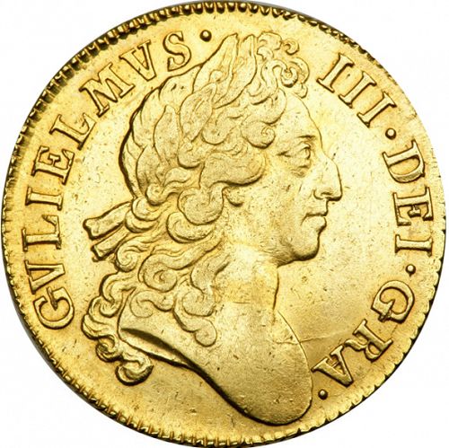 Guinea Obverse Image minted in UNITED KINGDOM in 1698 (1694-01 - William III)  - The Coin Database