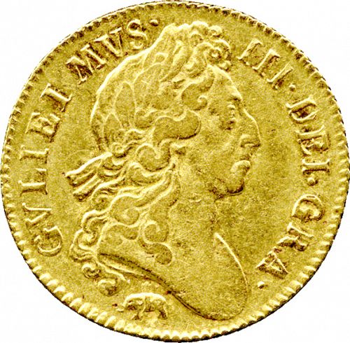 Guinea Obverse Image minted in UNITED KINGDOM in 1698 (1694-01 - William III)  - The Coin Database