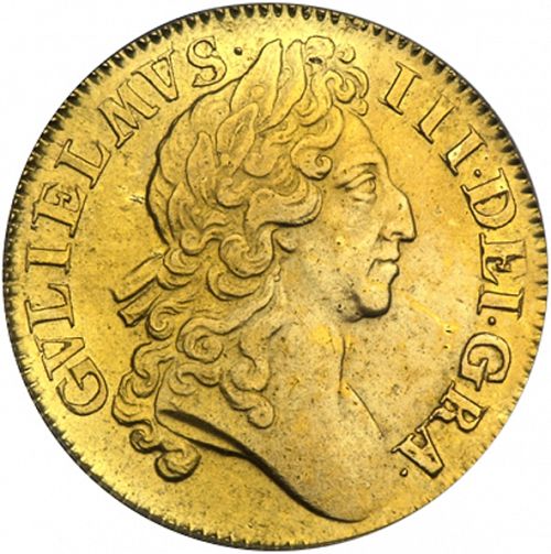 Guinea Obverse Image minted in UNITED KINGDOM in 1701 (1694-01 - William III)  - The Coin Database