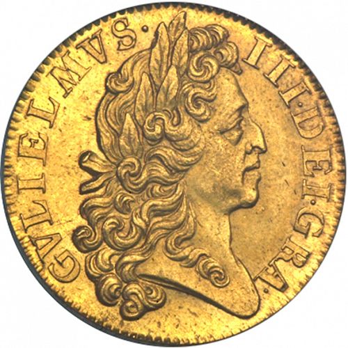 Guinea Obverse Image minted in UNITED KINGDOM in 1701 (1694-01 - William III)  - The Coin Database