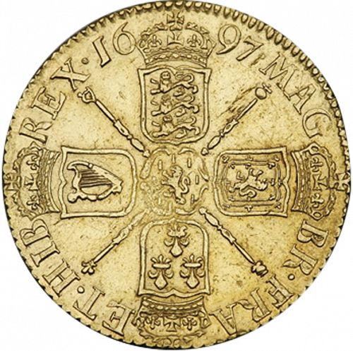 Guinea Reverse Image minted in UNITED KINGDOM in 1697 (1694-01 - William III)  - The Coin Database