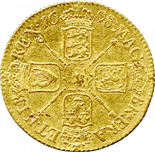 Guinea Reverse Image minted in UNITED KINGDOM in 1698 (1694-01 - William III)  - The Coin Database