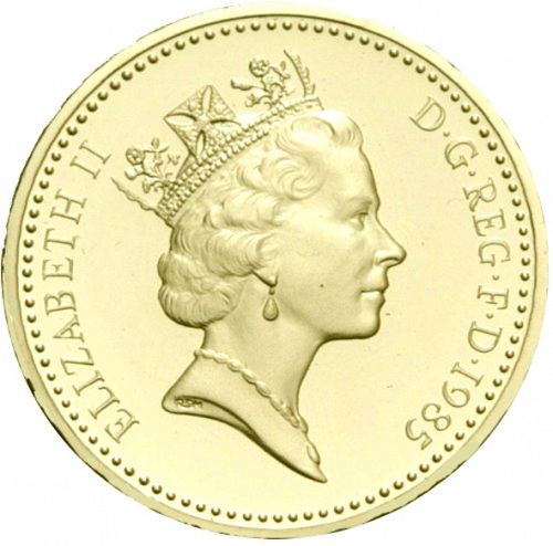 £1 Obverse Image minted in UNITED KINGDOM in 1985 (1971-up  -  Elizabeth II - Decimal Coinage)  - The Coin Database