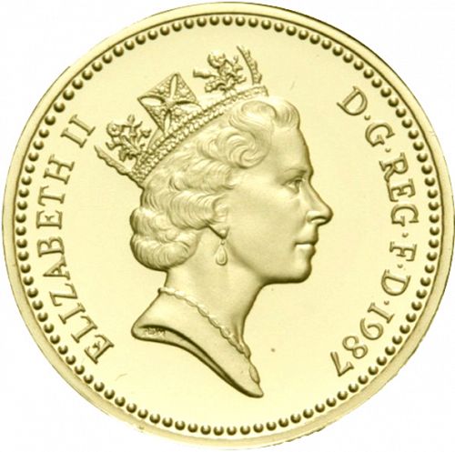 £1 Obverse Image minted in UNITED KINGDOM in 1987 (1971-up  -  Elizabeth II - Decimal Coinage)  - The Coin Database