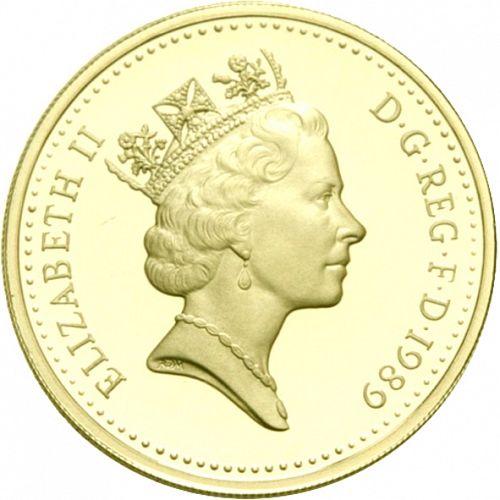 £1 Obverse Image minted in UNITED KINGDOM in 1989 (1971-up  -  Elizabeth II - Decimal Coinage)  - The Coin Database