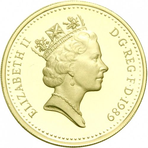 £1 Obverse Image minted in UNITED KINGDOM in 1989 (1971-up  -  Elizabeth II - Decimal Coinage)  - The Coin Database