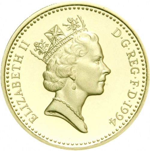 £1 Obverse Image minted in UNITED KINGDOM in 1994 (1971-up  -  Elizabeth II - Decimal Coinage)  - The Coin Database