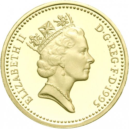 £1 Obverse Image minted in UNITED KINGDOM in 1995 (1971-up  -  Elizabeth II - Decimal Coinage)  - The Coin Database