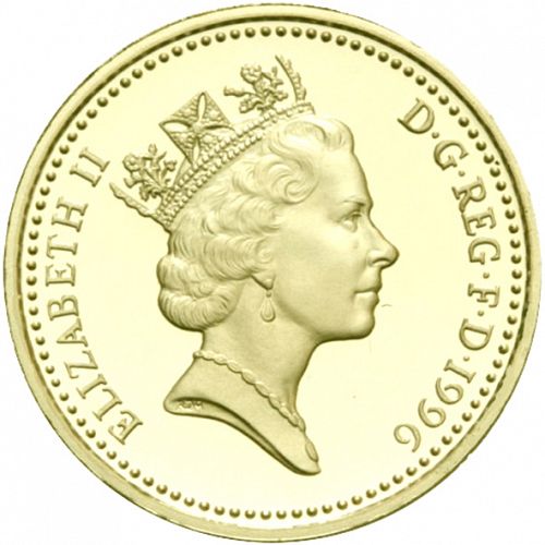 £1 Obverse Image minted in UNITED KINGDOM in 1996 (1971-up  -  Elizabeth II - Decimal Coinage)  - The Coin Database