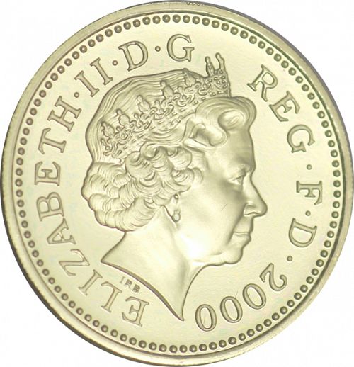 £1 Obverse Image minted in UNITED KINGDOM in 2000 (1971-up  -  Elizabeth II - Decimal Coinage)  - The Coin Database